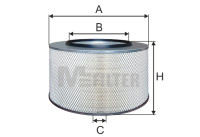как выглядит m-filter фильтр воздушный a8060 на фото