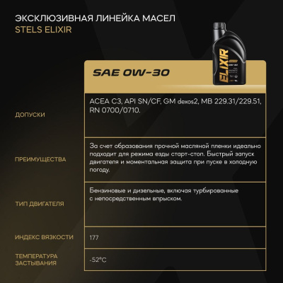 Стелс Эликсир 1L_0W-30_4 Стелс Эликсир 1L_0W-30_4