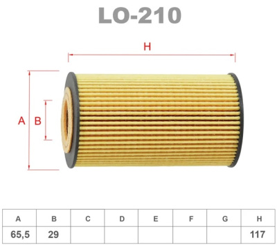 как выглядит фильтр масляный lynxauto lo-210 на фото